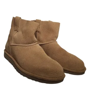 UGG Classic Unlined Mini Perf Leather Suede Boots 1016852 Size 9