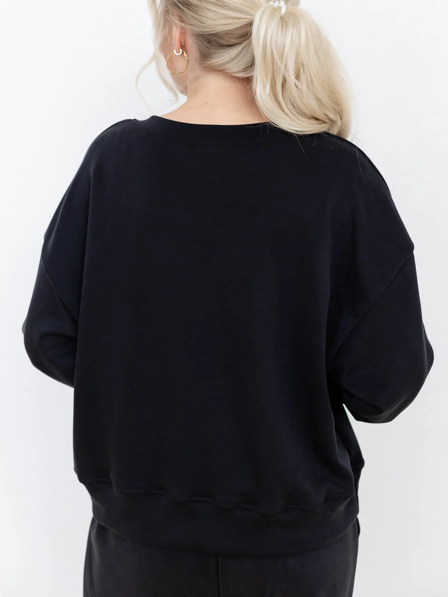V-Neck Simple Sweatshirt