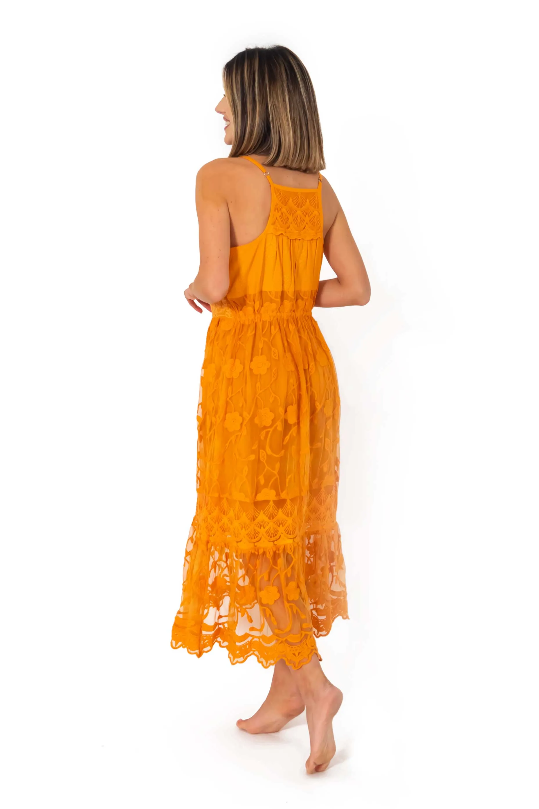 Vestito in pizzo con spalline Sara