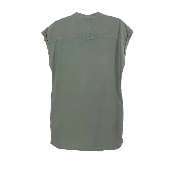 Vineyard Vines Dolman Margo Shirt Dress Sage Green Tencel Womens Size 10