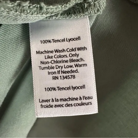 Vineyard Vines Dolman Margo Shirt Dress Sage Green Tencel Womens Size 10
