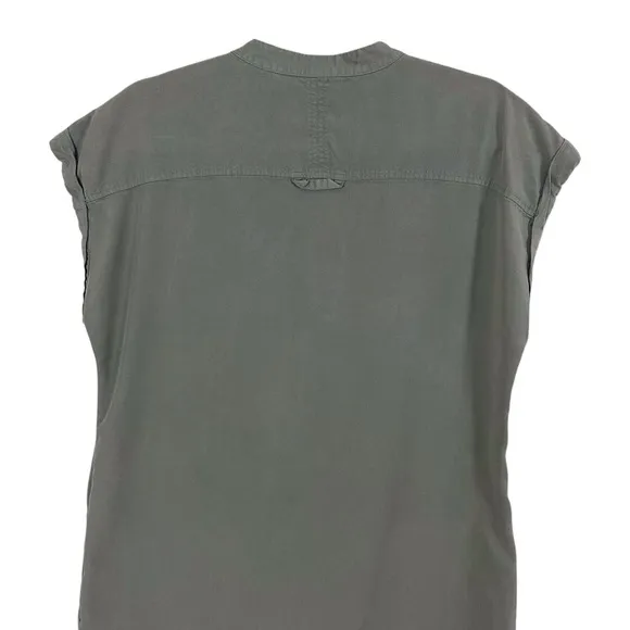 Vineyard Vines Dolman Margo Shirt Dress Sage Green Tencel Womens Size 10