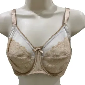 Wacoal Full Figure Retro Chic underwire bra, Toast, mesh lace