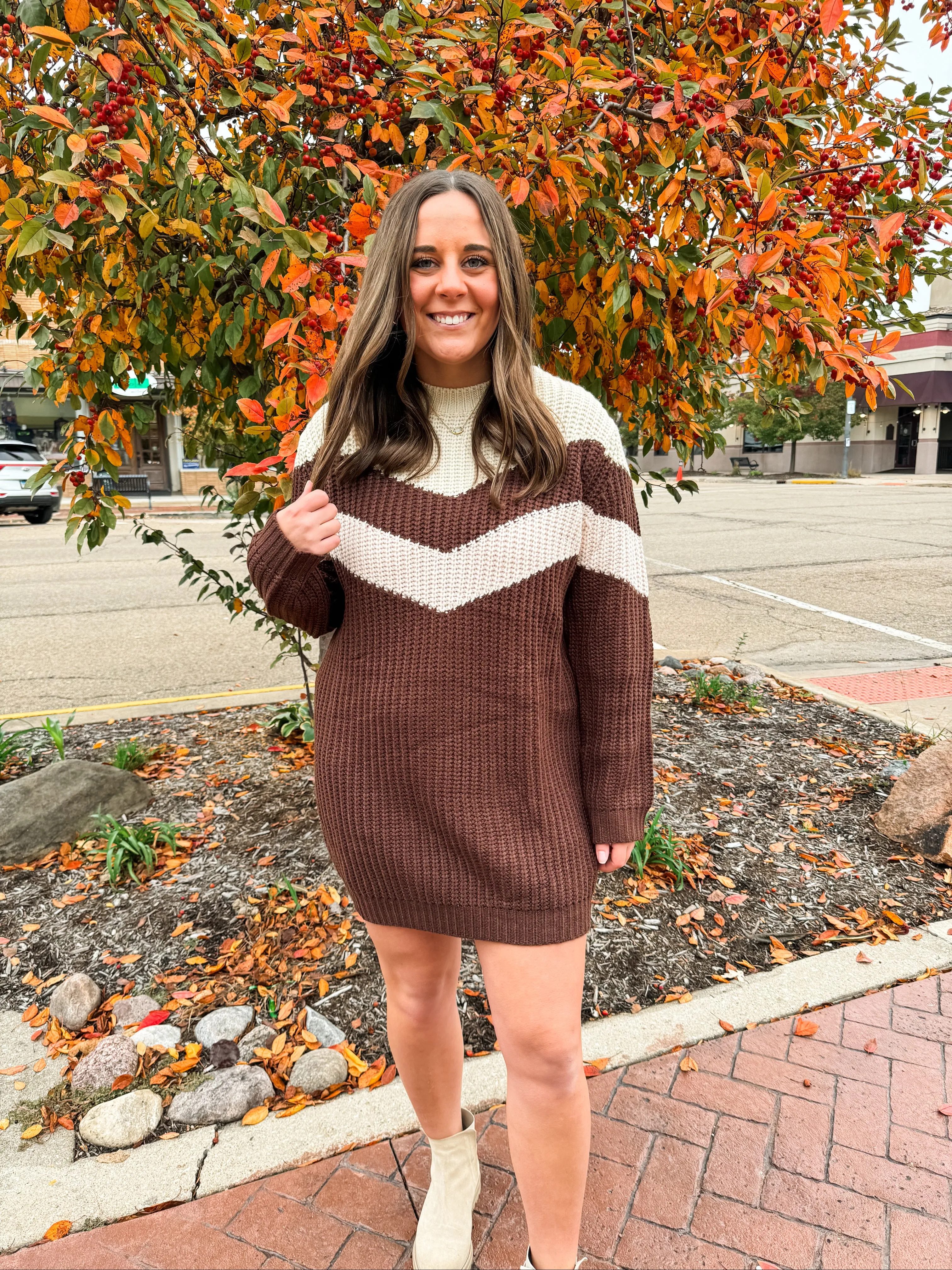 WAITING ON FOREVER SWEATER DRESS