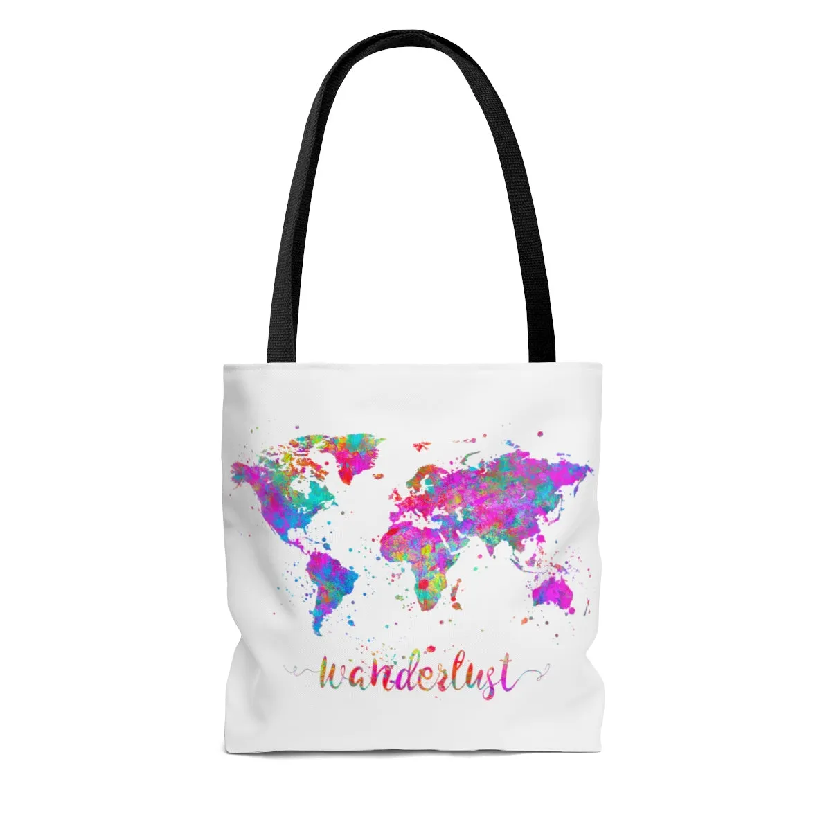 Wanderlust World Map Tote Bag