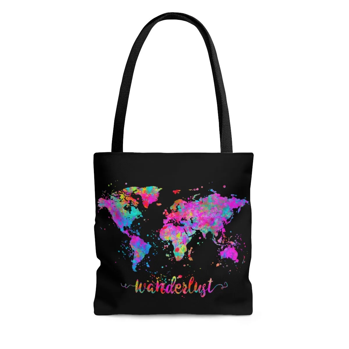 Wanderlust World Map Tote Bag