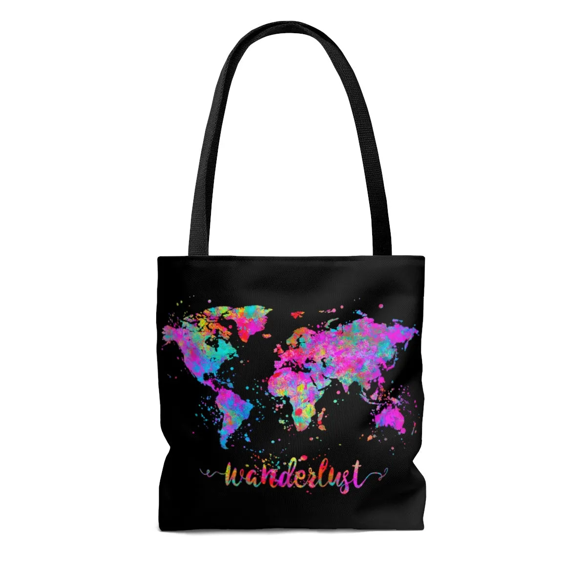 Wanderlust World Map Tote Bag