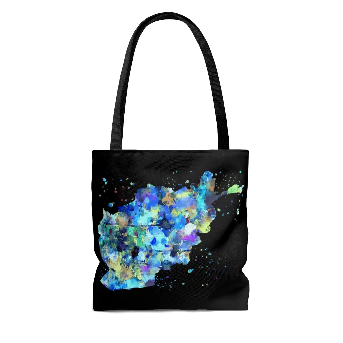 Watercolor Afghanistan Map Tote Bag