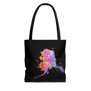 Watercolor Alaska  Map Tote Bag