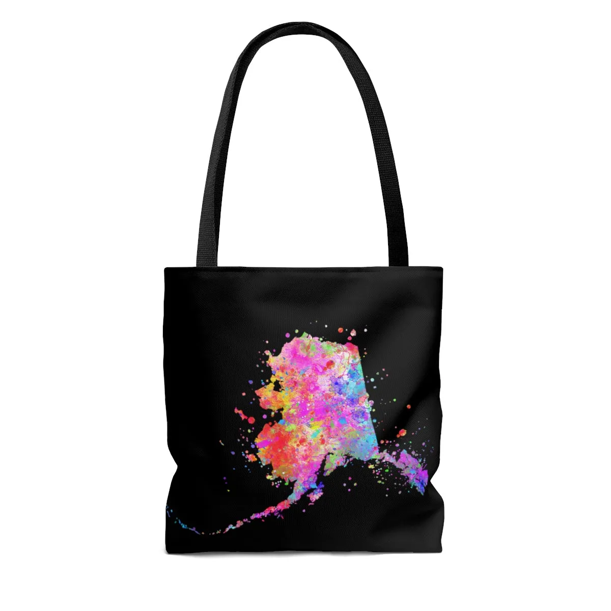 Watercolor Alaska  Map Tote Bag