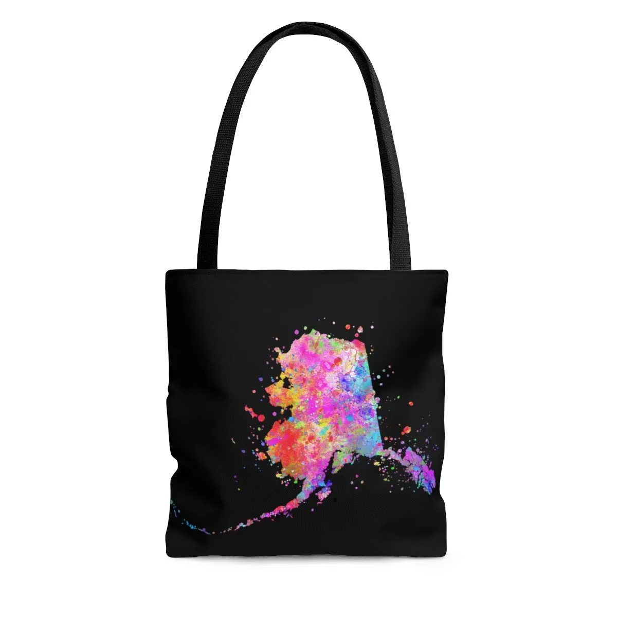 Watercolor Alaska  Map Tote Bag