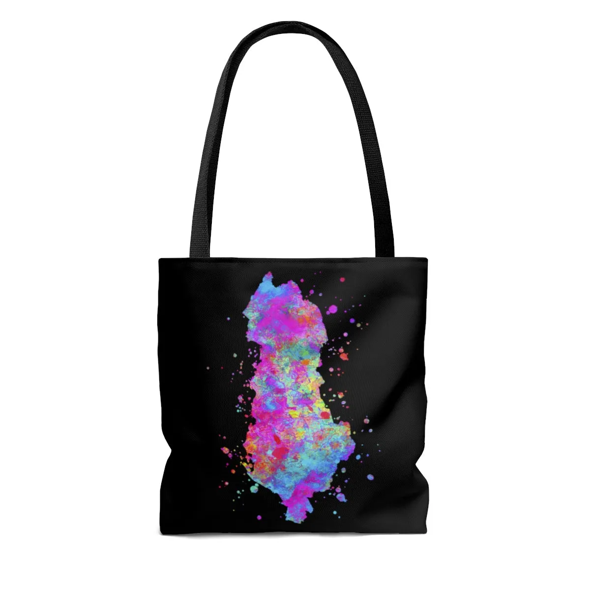 Watercolor Albania  Map Tote Bag