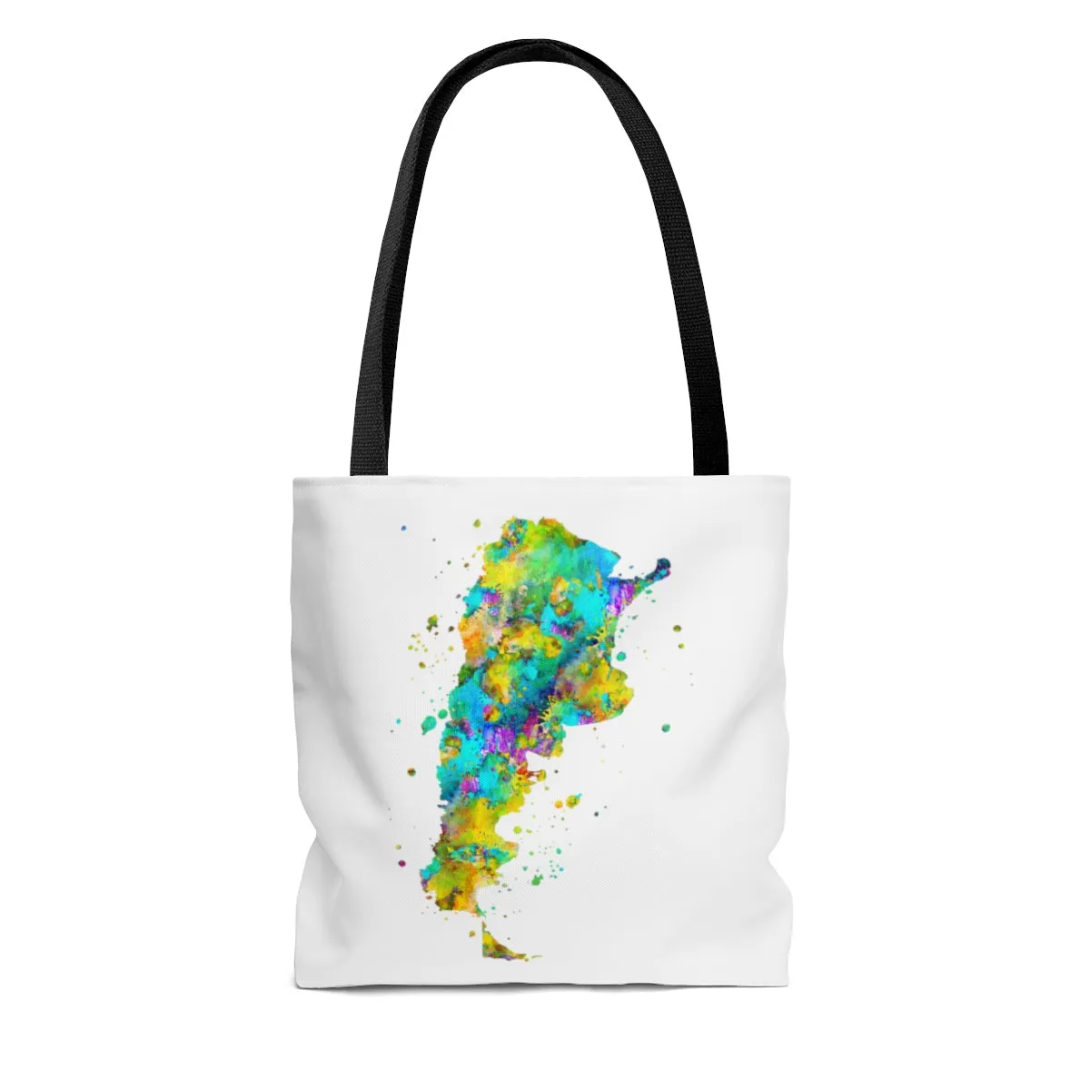 Watercolor Argentina  Map Tote Bag