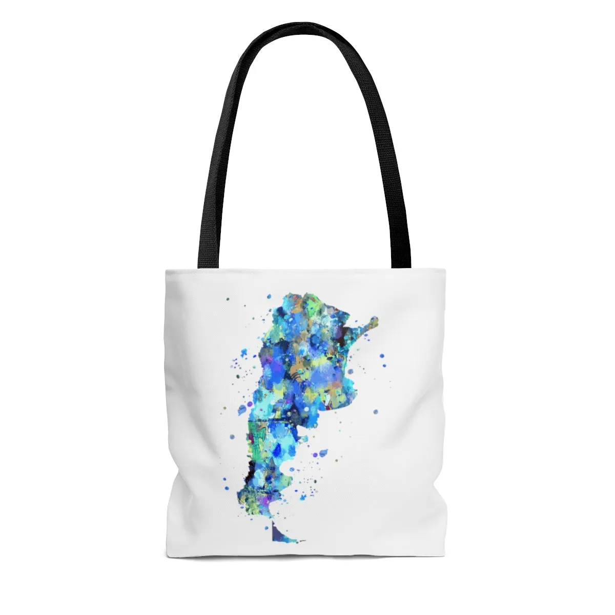 Watercolor Argentina  Map Tote Bag