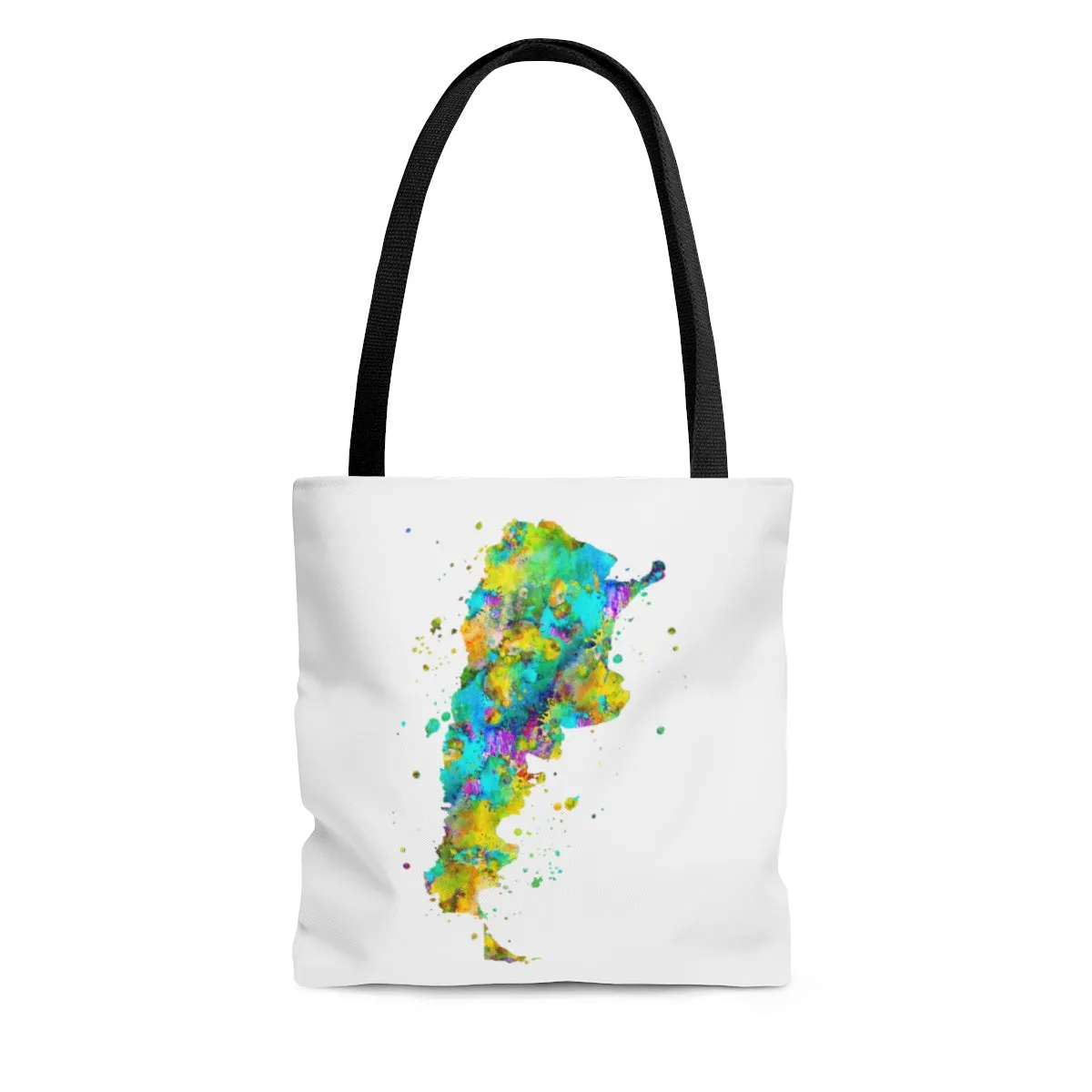 Watercolor Argentina  Map Tote Bag