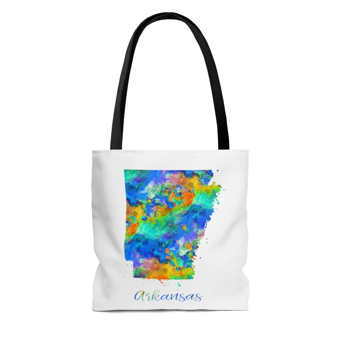 Watercolor Arkansas Map Tote Bag