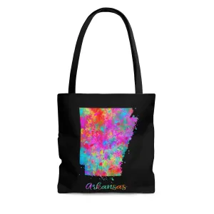 Watercolor Arkansas Map Tote Bag