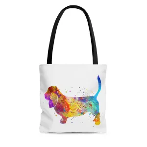 Watercolor Basset Hound Tote Bag