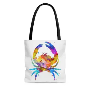 Watercolor Crab Tote Bag