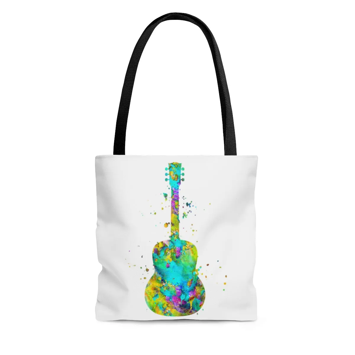 Watercolor Guitar Tote Bag