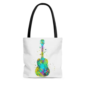 Watercolor Guitar Tote Bag
