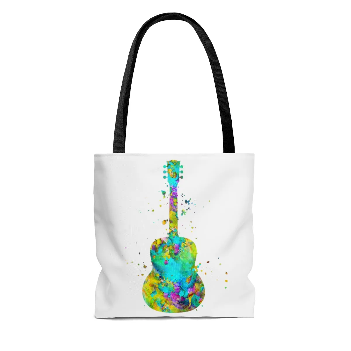 Watercolor Guitar Tote Bag