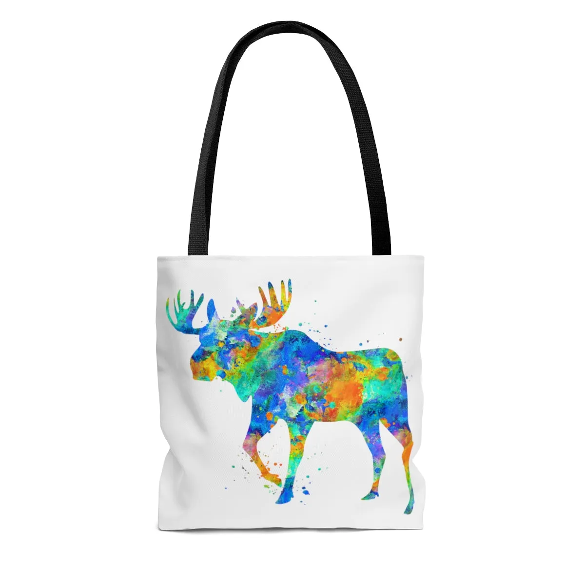 Watercolor Moose Tote Bag