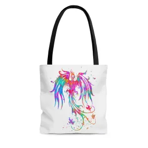 Watercolor Phoenix Bird Tote Bag
