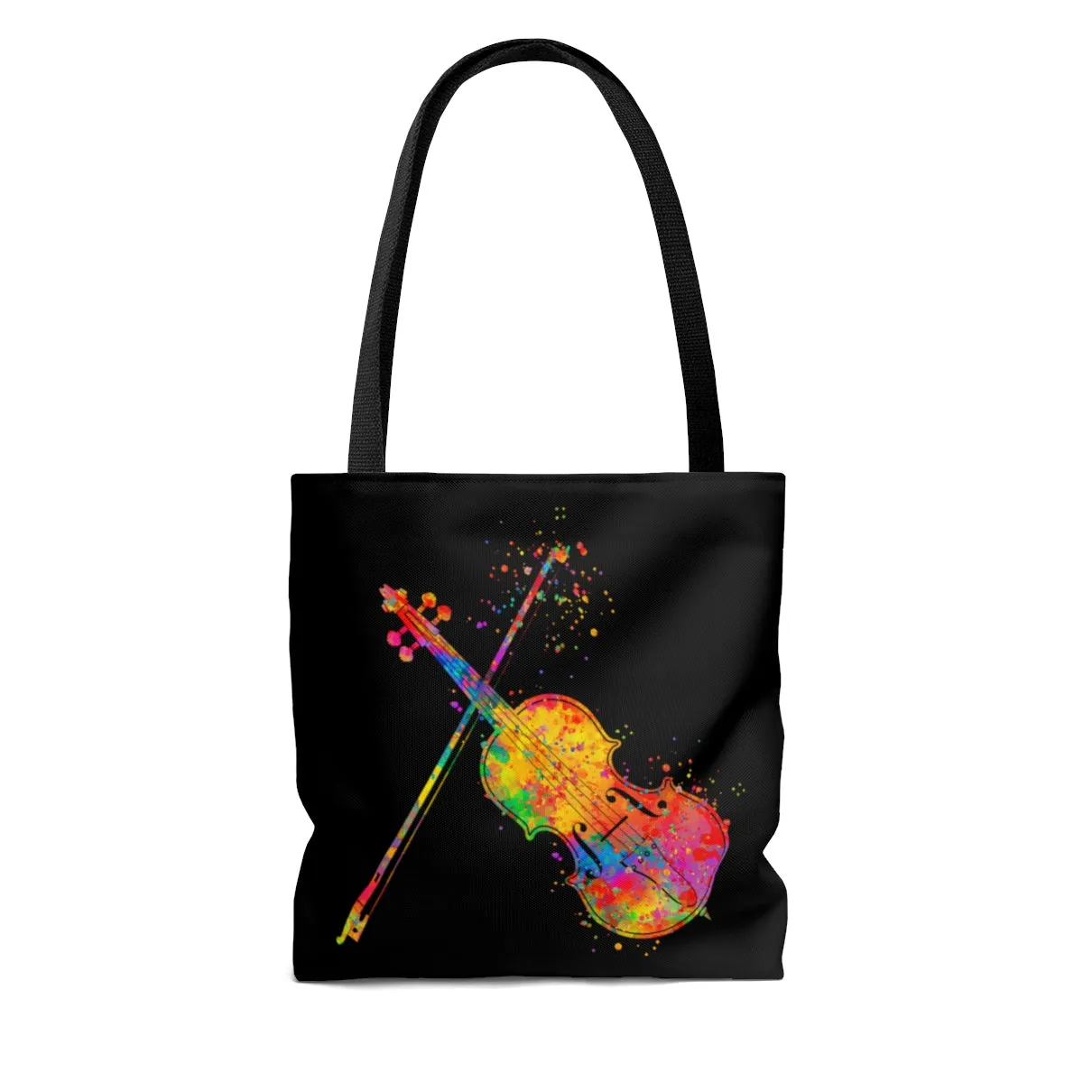 Watercolor Violin Tote Bag
