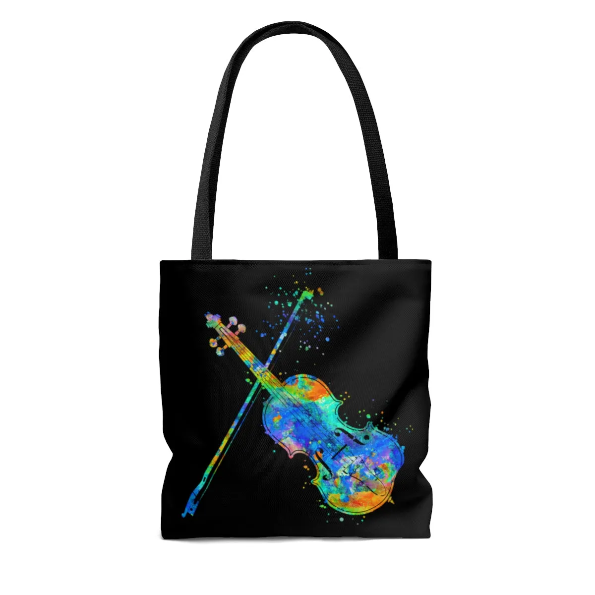 Watercolor Violin Tote Bag