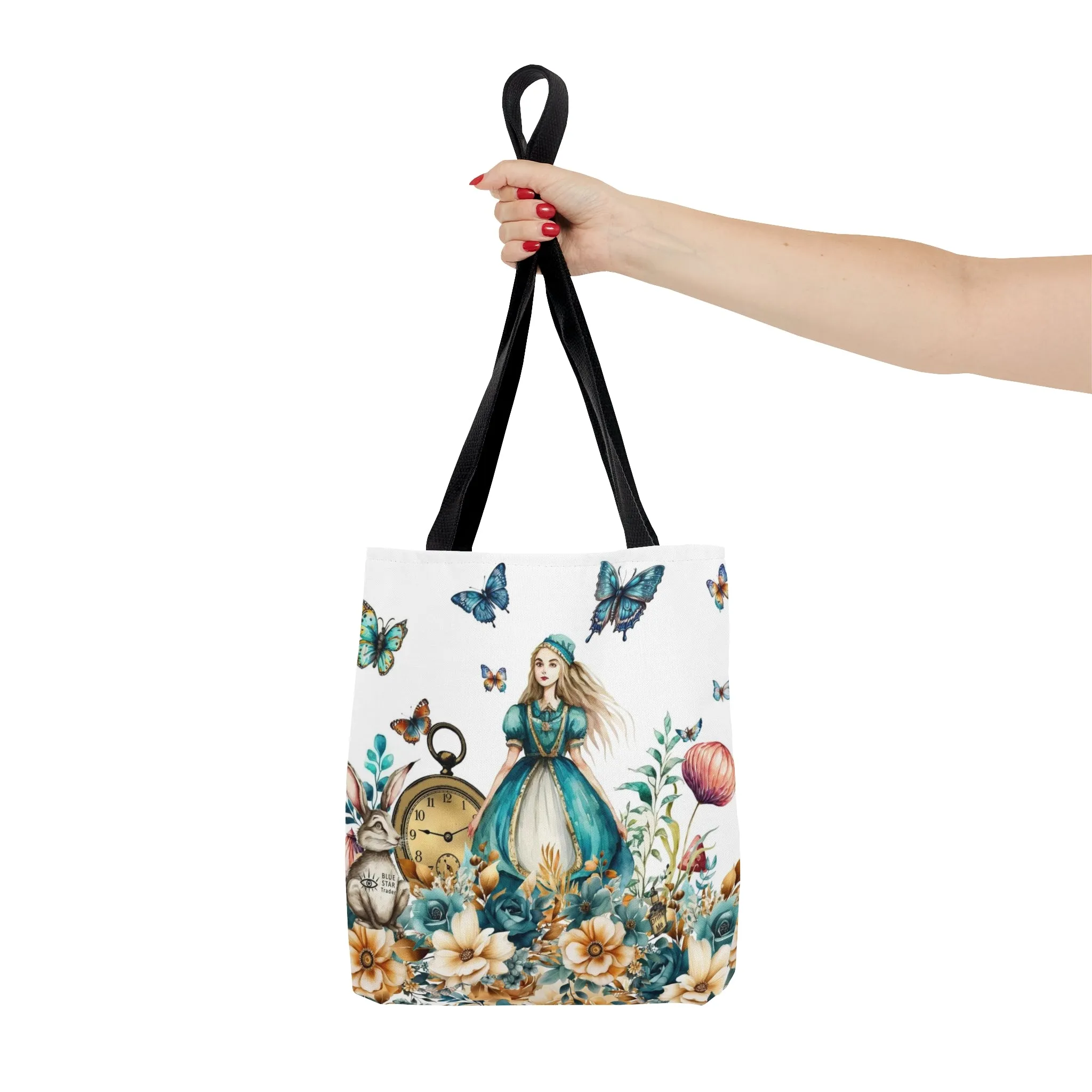 White Alice in Wonderland Tote Bag