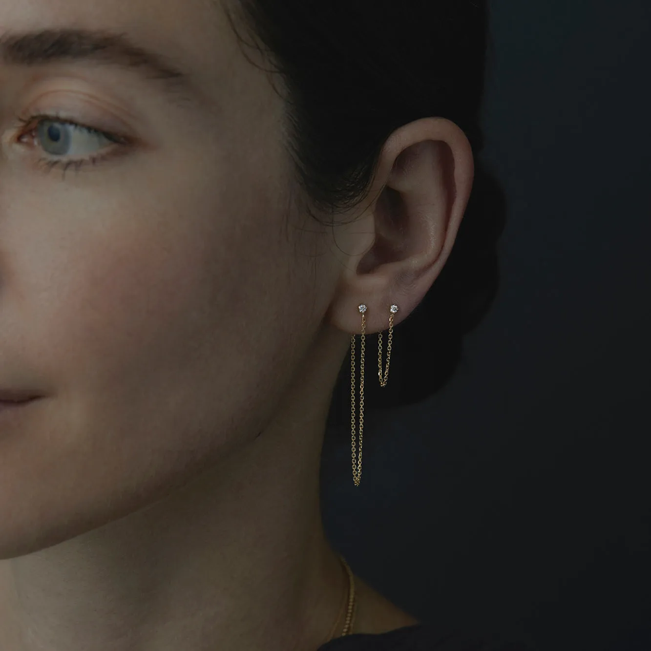 White Diamond Sprinkle Earring | E9401W