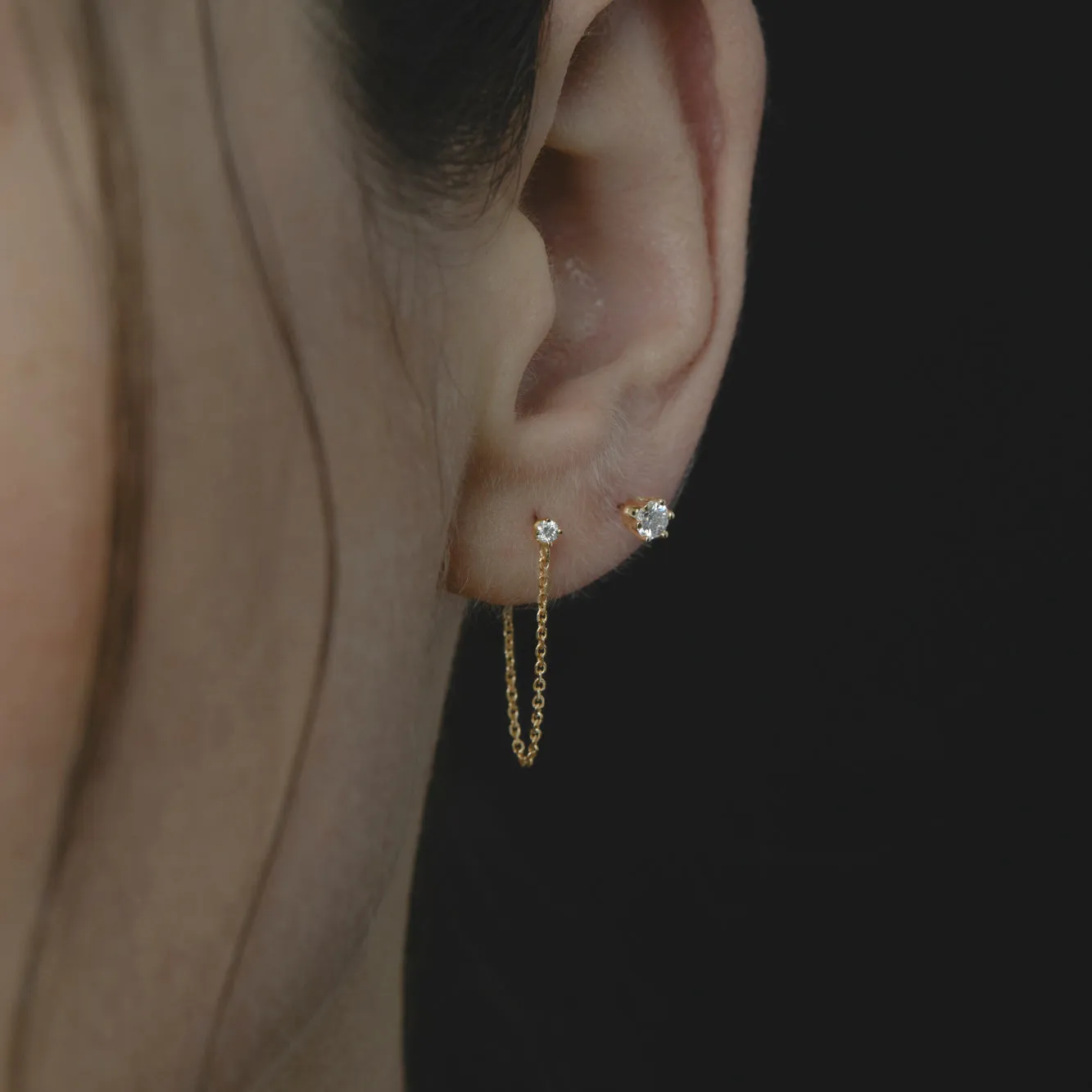 White Diamond Sprinkle Earring | E9401W