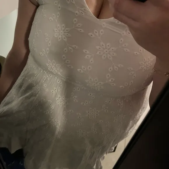 White Eyelet Women's Dress