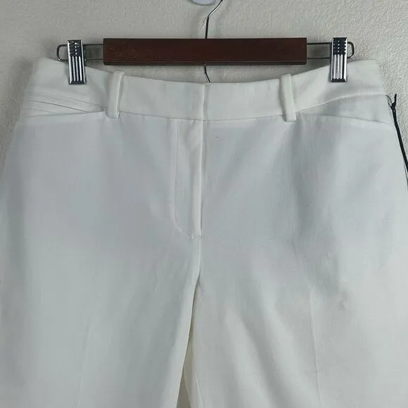 White House Black Market Women's Size 8 Dressy Bermuda Shorts Classic White New