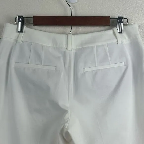 White House Black Market Women's Size 8 Dressy Bermuda Shorts Classic White New