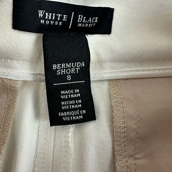 White House Black Market Women's Size 8 Dressy Bermuda Shorts Classic White New
