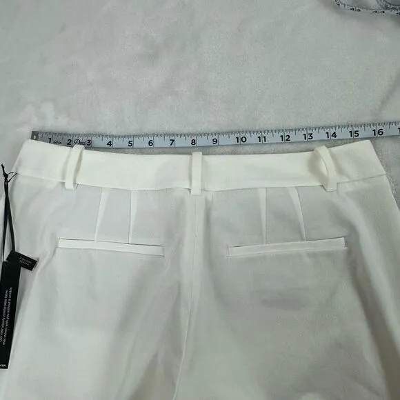 White House Black Market Women's Size 8 Dressy Bermuda Shorts Classic White New