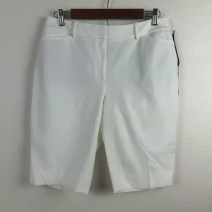 White House Black Market Women's Size 8 Dressy Bermuda Shorts Classic White New
