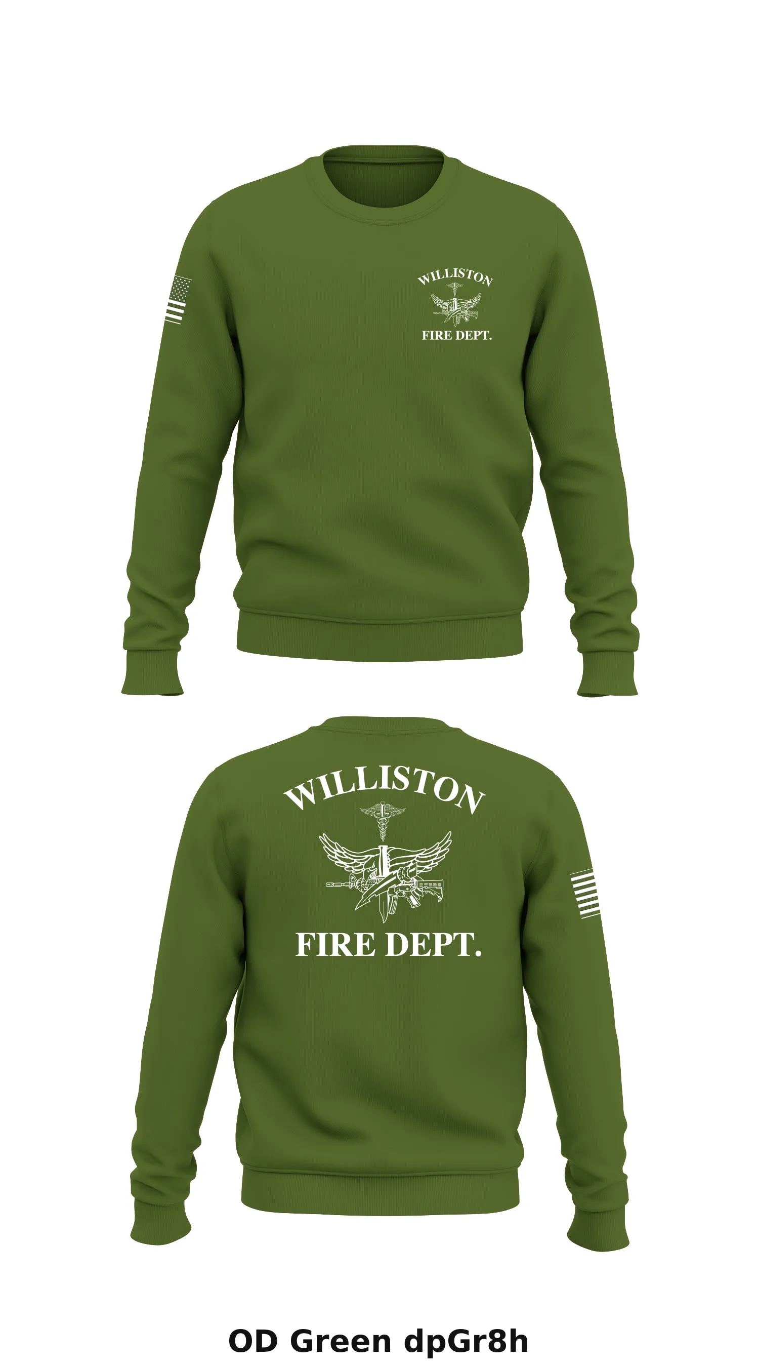Williston Fire Department SWAT Medics Store 1 Core Men's Crewneck Performance Sweatshirt - dpGr8h