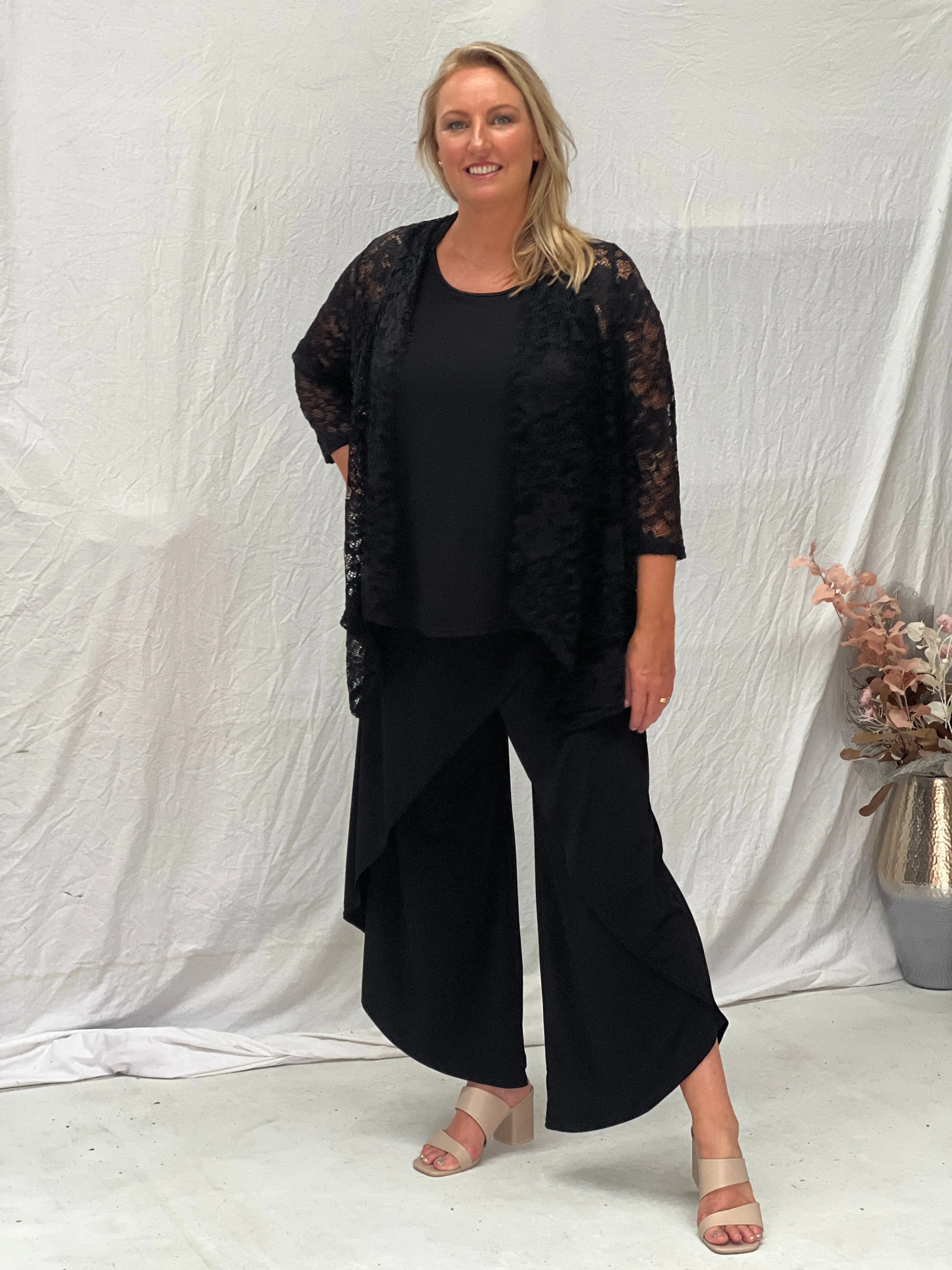 Winona Black Jersey Top