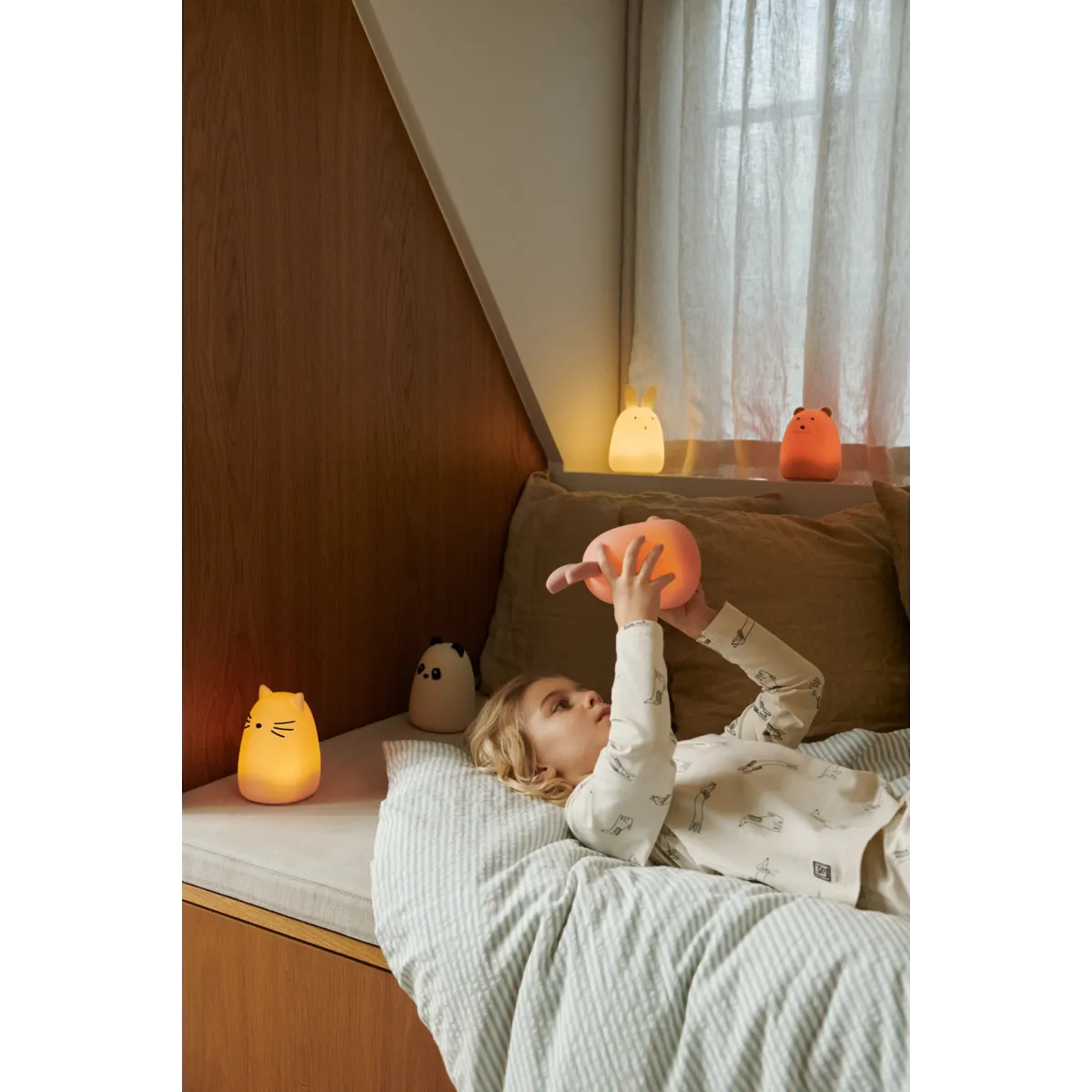 Winston Night Light - Bear / Tuscany Rose