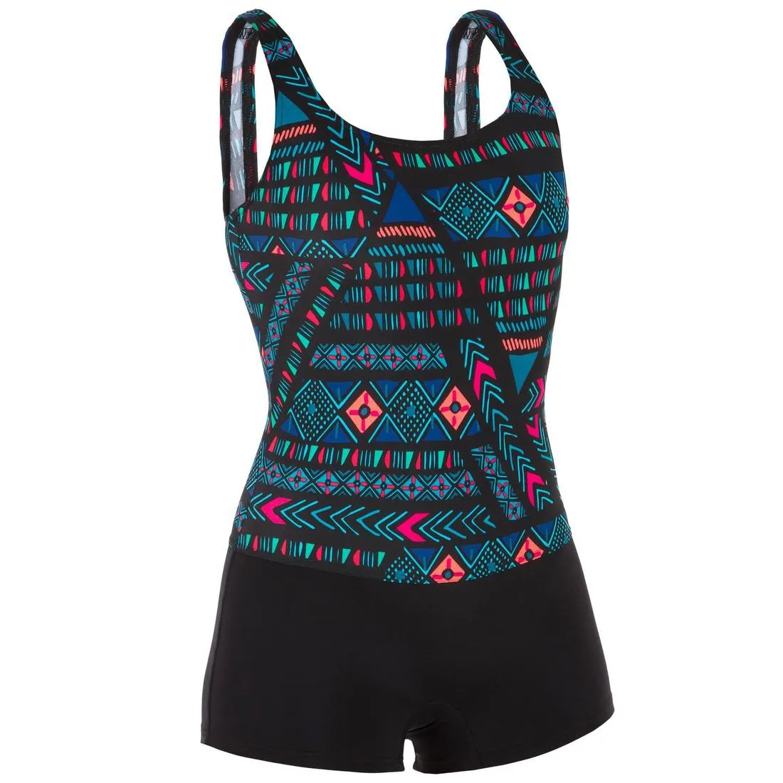 Women's 1-piece shorty swimsuit Heva - Navy Blue