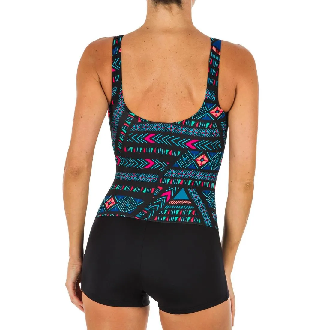 Women's 1-piece shorty swimsuit Heva - Navy Blue