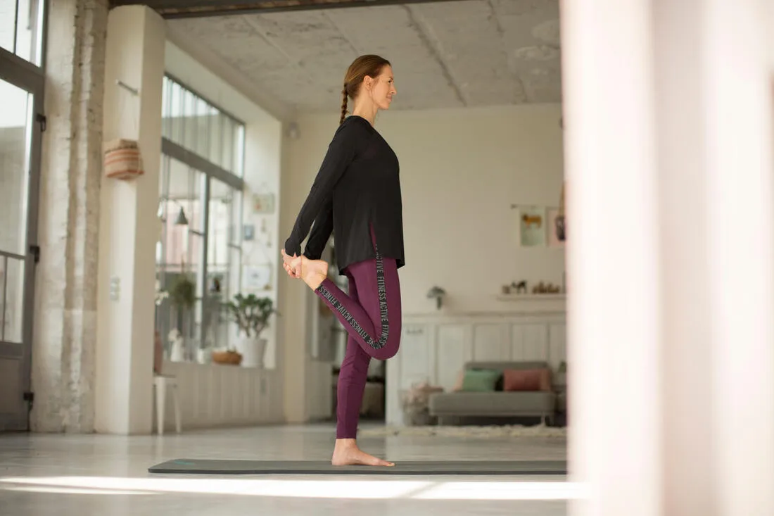 Women's Gym & Pilates Slim-Fit Leggings - Black