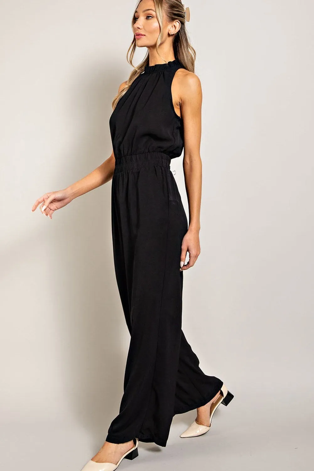 Worth The Wait Jumpsuit in Black