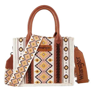 Wrangler Ladies Southwestern Small Brown Crossbody Tote Bag | Wg2202-8120scf