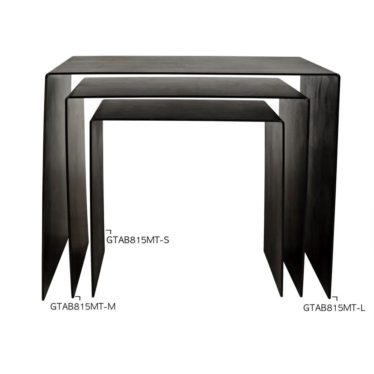 Yves Side Table, Small, Black Steel