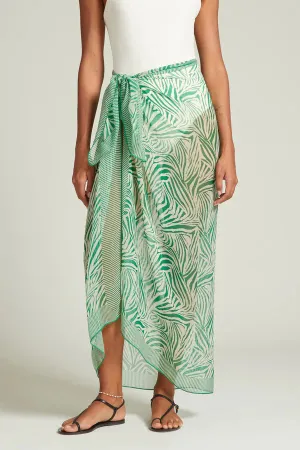 ZEBRA PRINT SARONG VERDANT GREEN